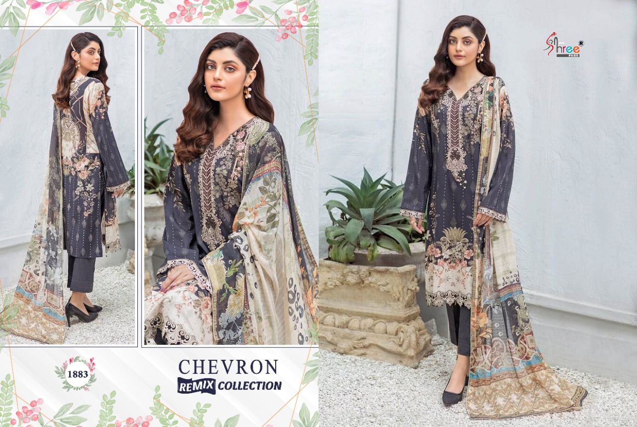 Shree Chevron Remix Collection Ethnic Wear Embroidery Patch Work Pakistani Salwar Kameez